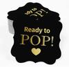 Inkdotpot Real Gold Foil Ready To Pop Baby Shower Tags Favor Bracket Shape Hang Pack Of 100 Paper