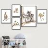 Aquarell Tiere Poster Koala Vogel Känguru Schnabeltier Kindergarten Wand Kunstdruck Leinwand Malerei Wand Bilder Baby Kinder Zimmer Dekor
