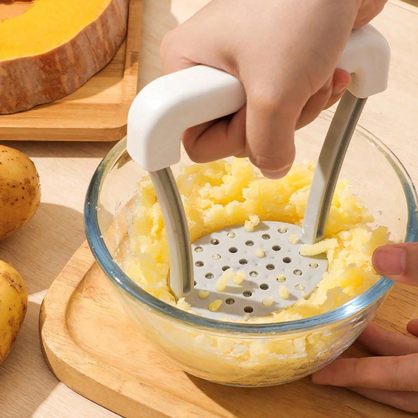 

1pc Manual Potato Masher, Potato Crusher, Durable Plastic Manual Mash Tool, Kitchen Vegetable Fruit Crushing Tool, Crusher G Press 1pc белый