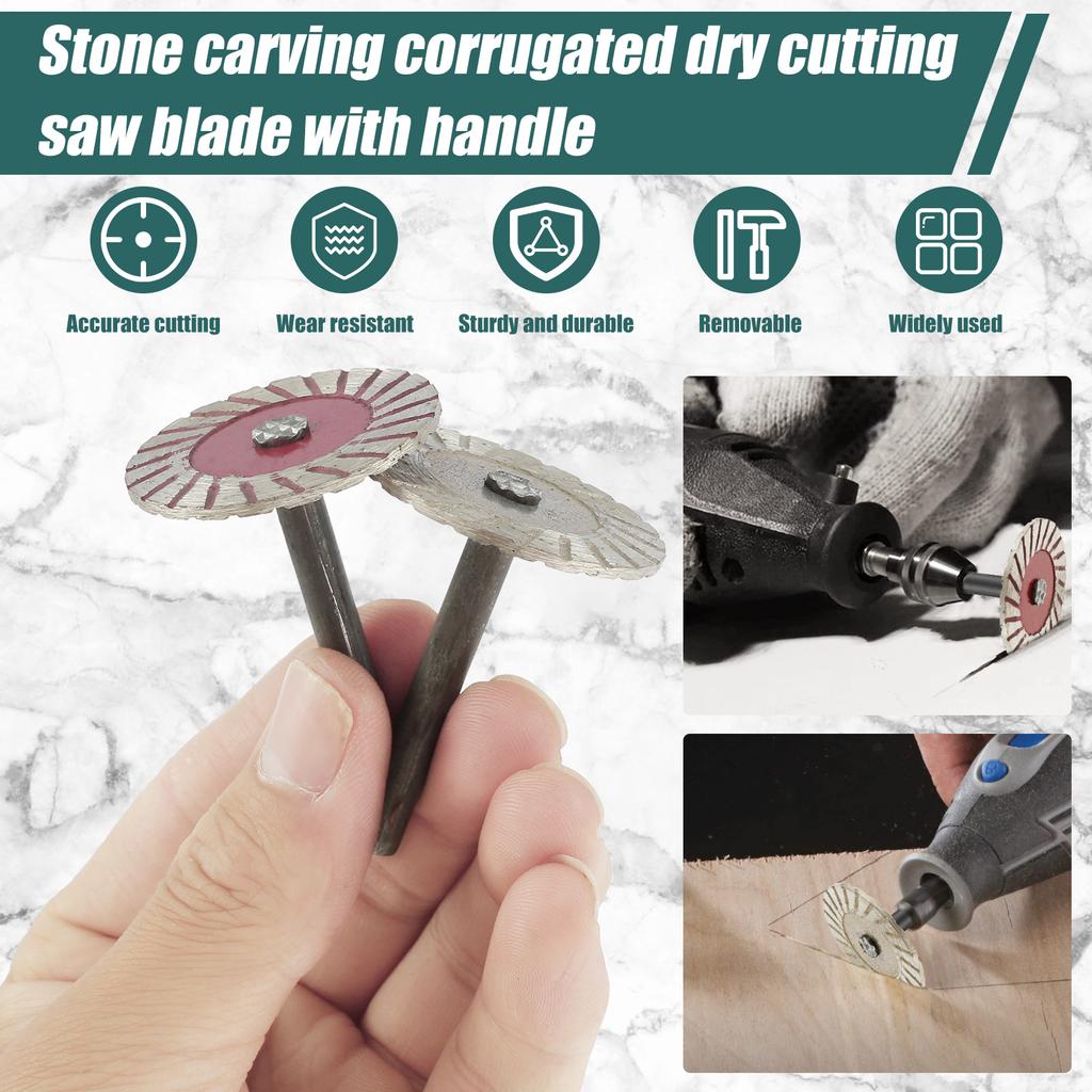 10Pcs Cutting Disc 6mm Shank Circular Saw Blade Sanding Disc Grinding Wheel For Wood Metal Stone Granite Marble Wet Dry Cutting