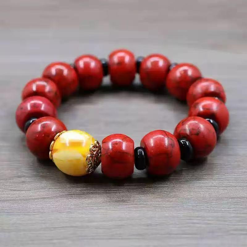 Tibetan Style 108-Bead Turquoise Bracelet - Unisex Tourist Attraction Accessory