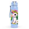 1PC Mint Unicorn Milkshake Art 750ml Color Plastic Sports Water Bottle Leakproof Flip Straw Lid Suitable for Sports Office Home Use