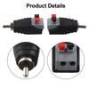 2 Stück Lautsprecherkabel zu Audio-Stecker für Cinch-Anschluss Adapterbuchse-Druckstecker- Cinch-Anschluss Adapterkabel Zubehör