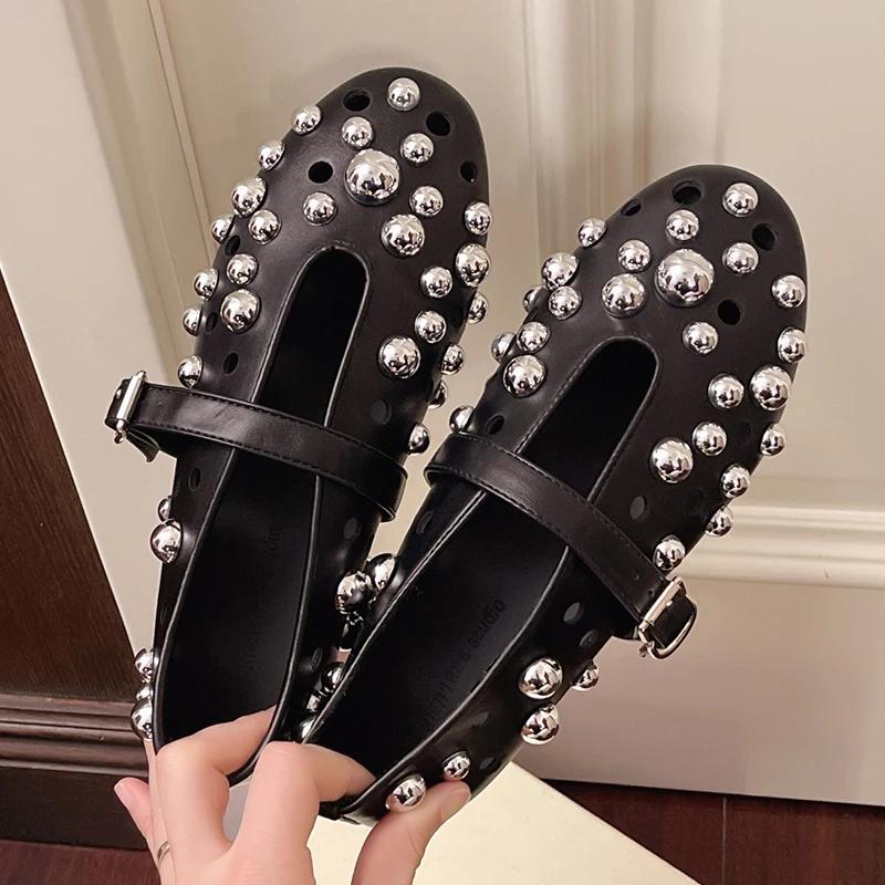 Fashion Designer Women Flats Loafers Shoes Luxury Hollow Sandals Ballet Woman's Shoes Summer 2025 Brand Casual Sneakers Zapatos De Mujer