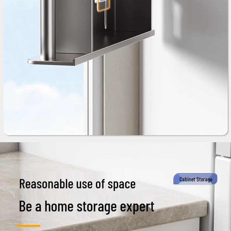 Magnetic Storage Rack for Kitchen Refrigerator - Punch-Free Enamel Board and Fresh-Keeping Film Holder