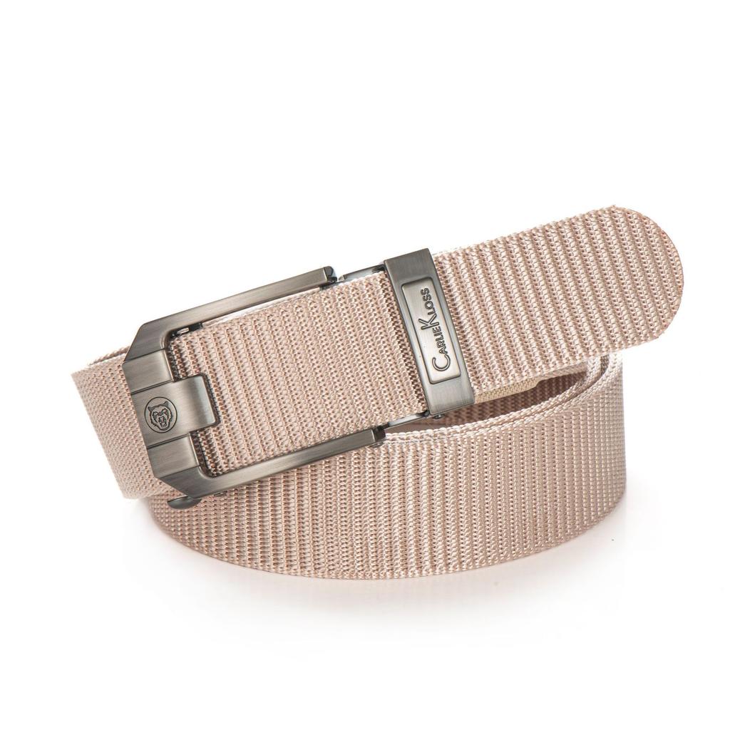 Nový bezzubý látkový pásek s automatickou přezkou Nylonový plátěný pásek pro volný čas Venkovní pásek Módní pásek