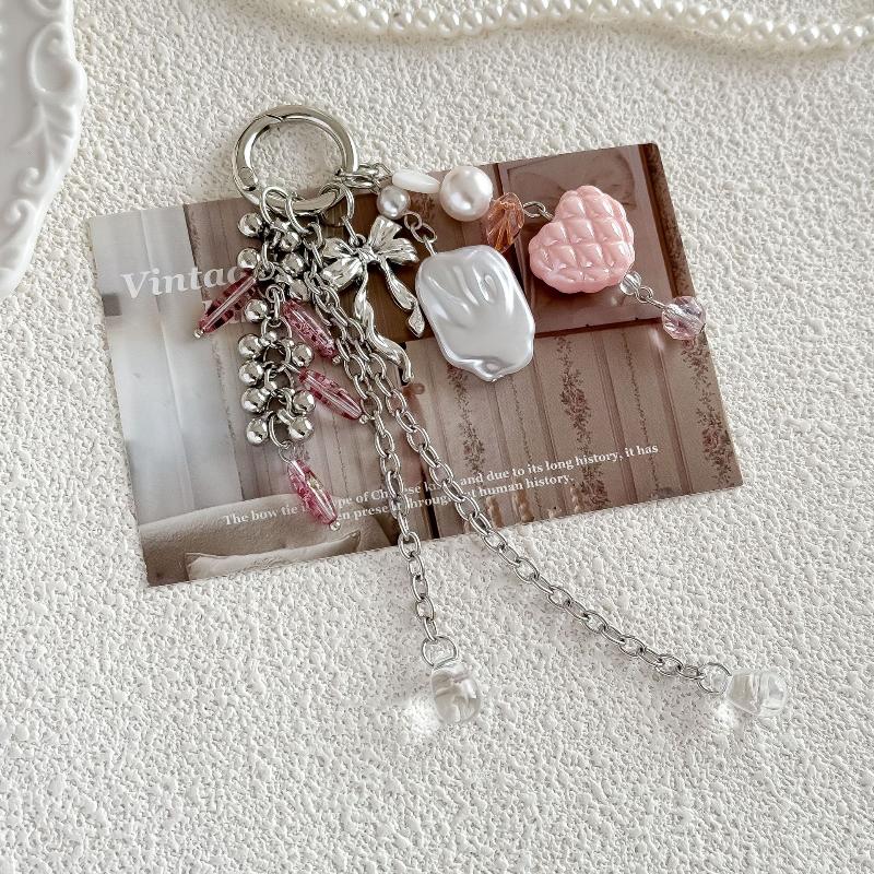 Ins Bead Pendant Keychain Creativity Acrylic Backpack Hanging Piece Car Key Chain Trend Accessories