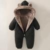 Baby Girl Clothes Autumn Winter Snowsuit Plus Velvet Thick Baby Boy Jumpsuit 0-3 Years Romper Boy Overalls Toddler Coat