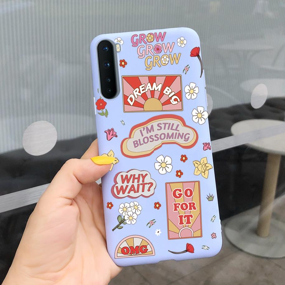 For Phone Case OnePlus Nord Cover Soft Silicone Leopard Flower Butterfly Painted Candy TPU Case For One Plus Nord 1 + Nord Coque