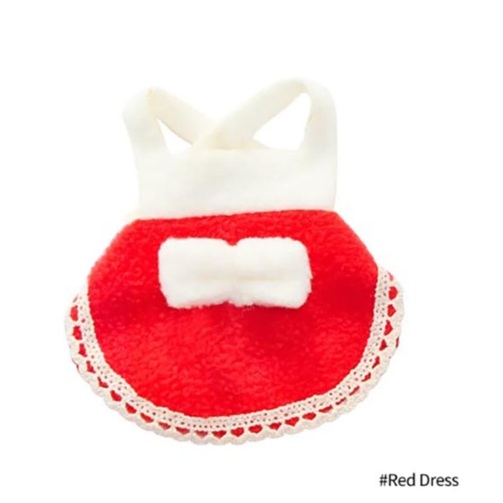 Wear and Bite Resistant Small Animal Clothes Flannel Cloth Dress Cap Harness Vest with Bow