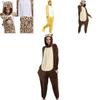 Gemütlicher Unisex Erwachsenen Tier Flanell Onsie Kostüm Pyjama mit Seitentaschen