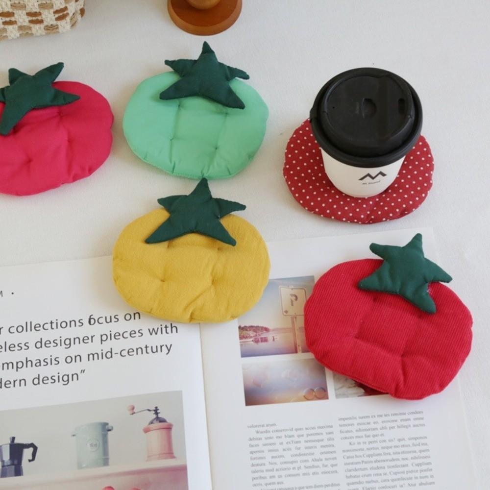 Heat Resistant Cup Coaster Fabric Material Coffee Hot Pad Handmade Drink Cup Mat  Desktop Display
