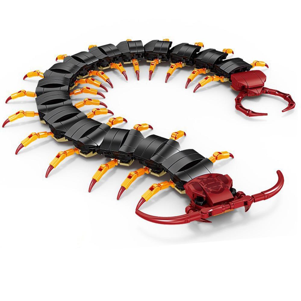 MOC Bionic Animal Figures Centipede Scorpion Spider Trilobites Building Blocks Model Set Educational Learning Toy for Kids