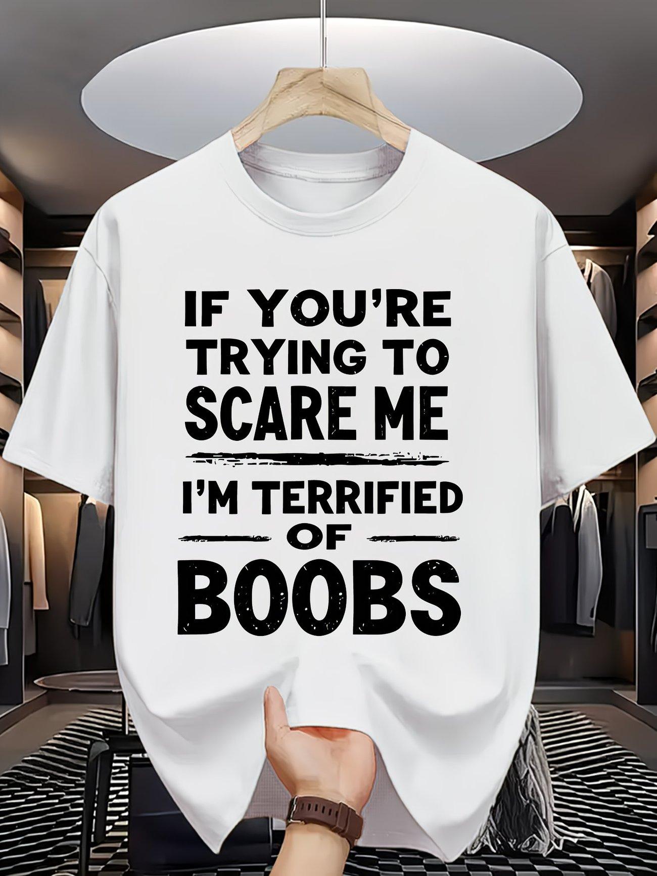 

Funny Fear Warning Graphic T-shirt | Crew Neck S
