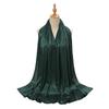New Satin Silky Simulation Silk Long Scarf Shawl Pleated Solid Color Women's Long Scarf Headscarf