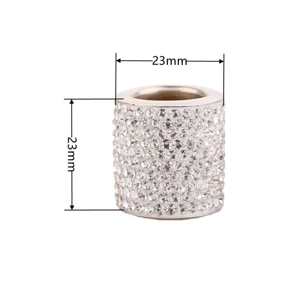 2 Pezzi Moda Collari Poggiatesta Auto Anelli Decorativi Interni Auto Anelli Bling Cromo Strass Accessori Sedile Veicolo
