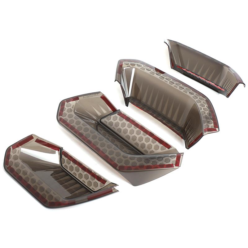 For Chevy Corvette C7 2014- ABS Blackened Car Rear Tail Light Rear Fog Lamps Blackout Cover Trim Sticker Car Accessories