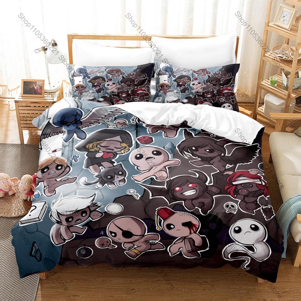 Personality The Binding of Isaac Theme Bedding Set New Duvet Cover Set Home Bedroom Decoration for Gamer Boys Adults