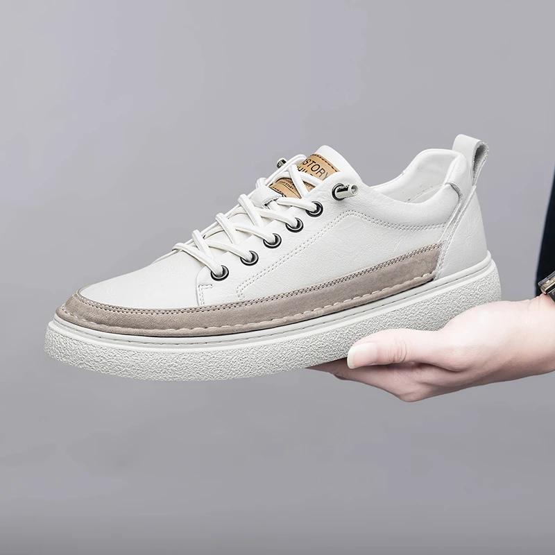 New Genuine Leather Mens Shoes Business Shoes Breathable Casual Shoes Comfortable Walking Sneakers Shoes Male Oxford Shoe