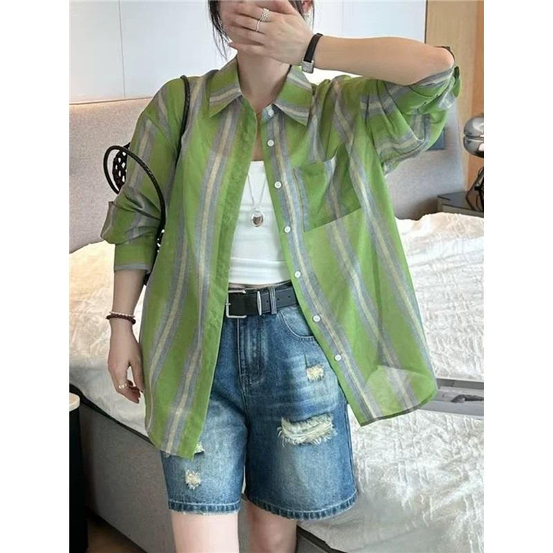 Printed Women's Shirt-fashionable Button Design-loose Casual Shirt