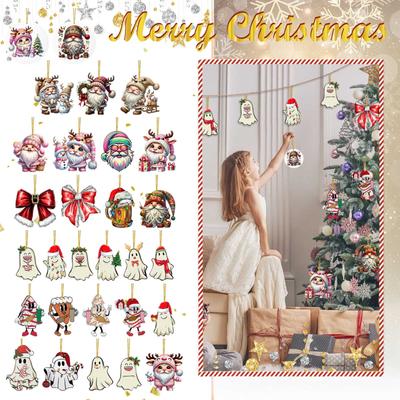 Christmas Ornaments, Acrylic Hanging Xmas Tree Decoration Home Car Backpack Pendant Gift For Kids