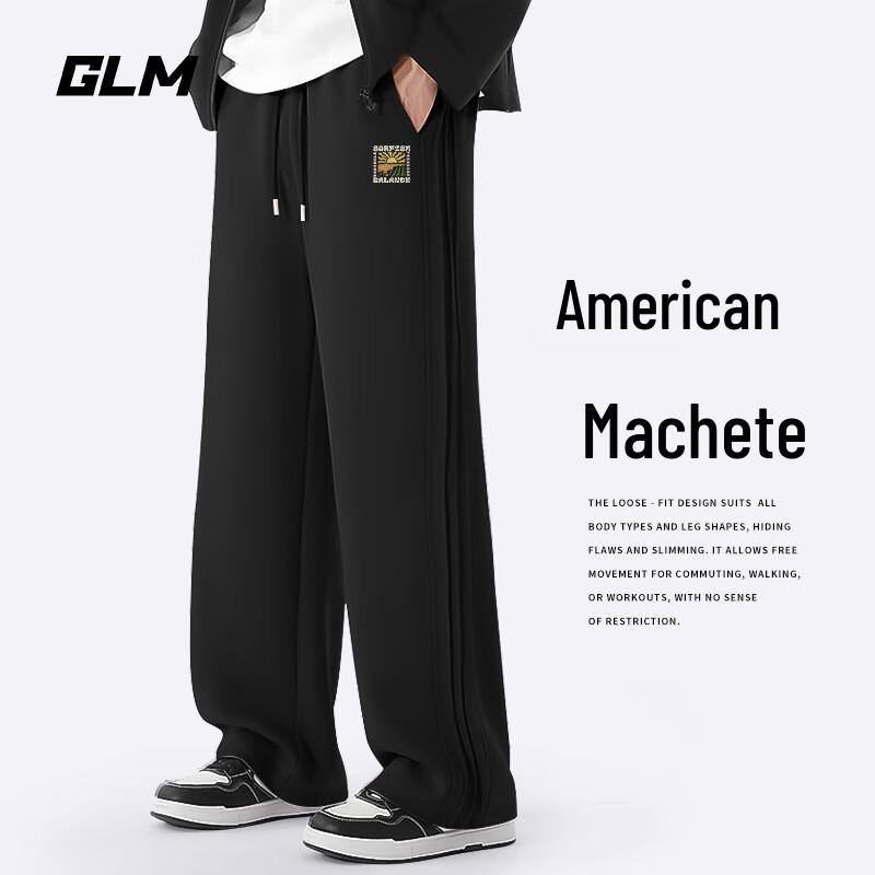 GLM Men's Retro Wide-Leg Casual Pants