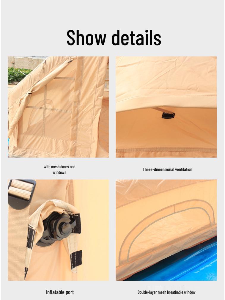 Large Anti-Freeze, No-Assembly Inflatable Tent for All Seasons – Moisture-Proof & Portable