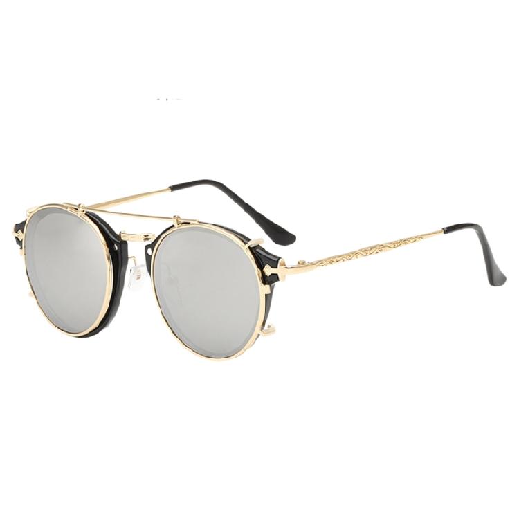 Fashion Round Frame Sunglasses Eyeglasses For Men Women With UV400 Shielding And Outdoor Motorcycling Driving Eyewear
