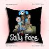 S-Sally F-Face Pillow Case Plush Pillow Cases Home Decoration Pillow Cover for Sofa Bed Chair Living Room