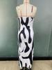 Summer Sexy Slit Dress Women's Vacation Beach Dress Fashionable Elegant Suspender Dress
