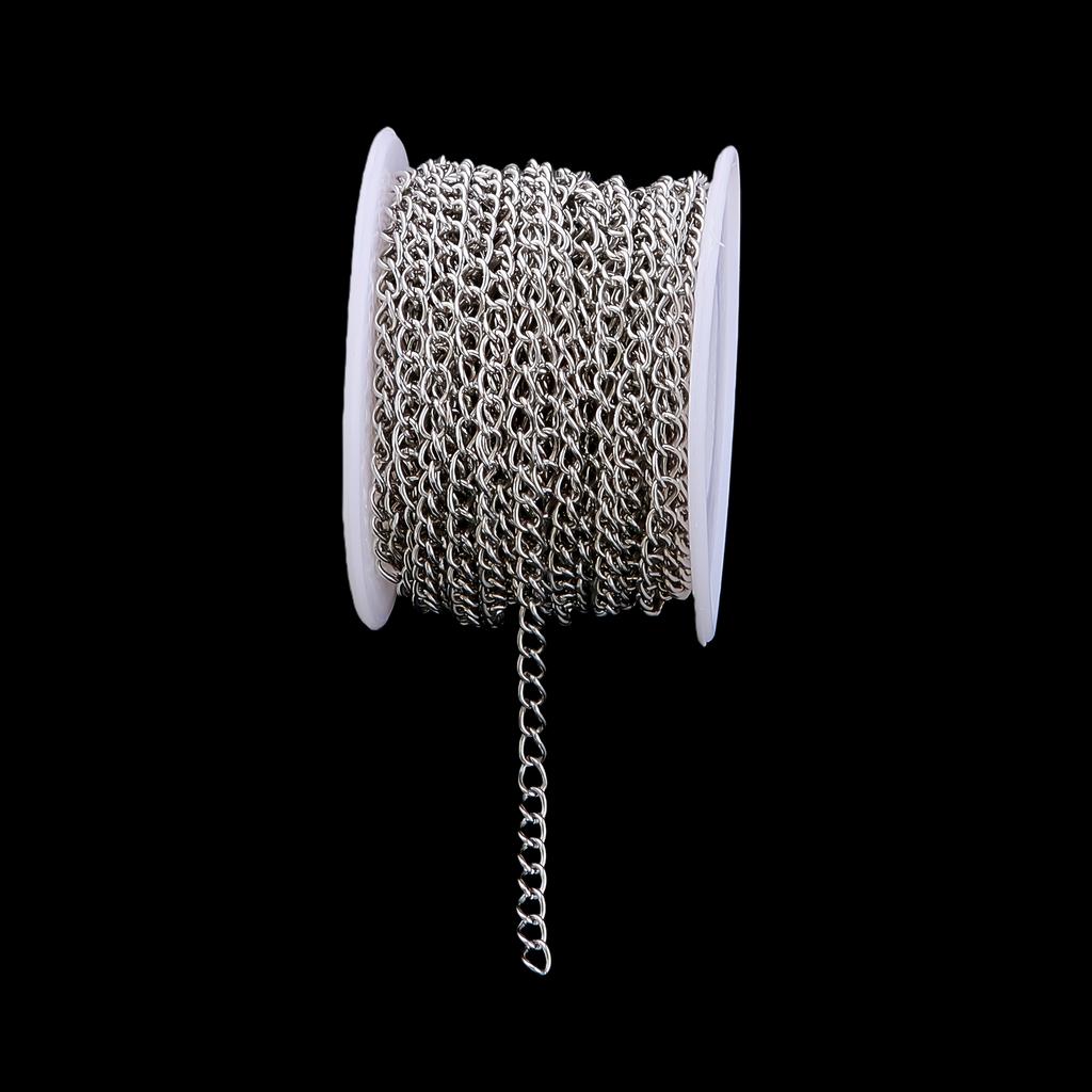 10m/Rolle Edelstahl Schwanzkette 18K PVD Gold Günstige Kettenglieder Verlängerungskette für DIY Halsketten & Armbänder Schmuckherstellung