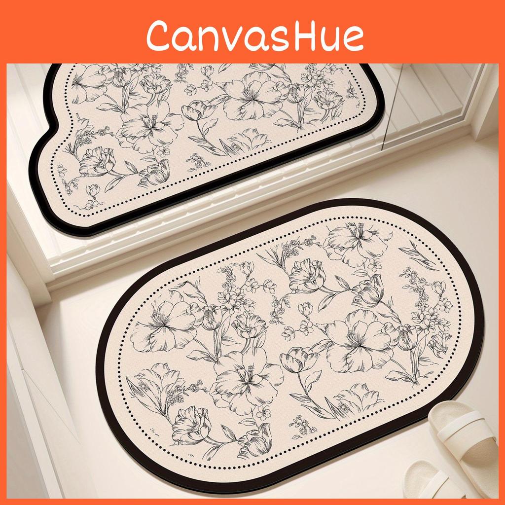 Mud Contemporary Diatom Washroom Floor Mats Bathroom Material Living Spaces