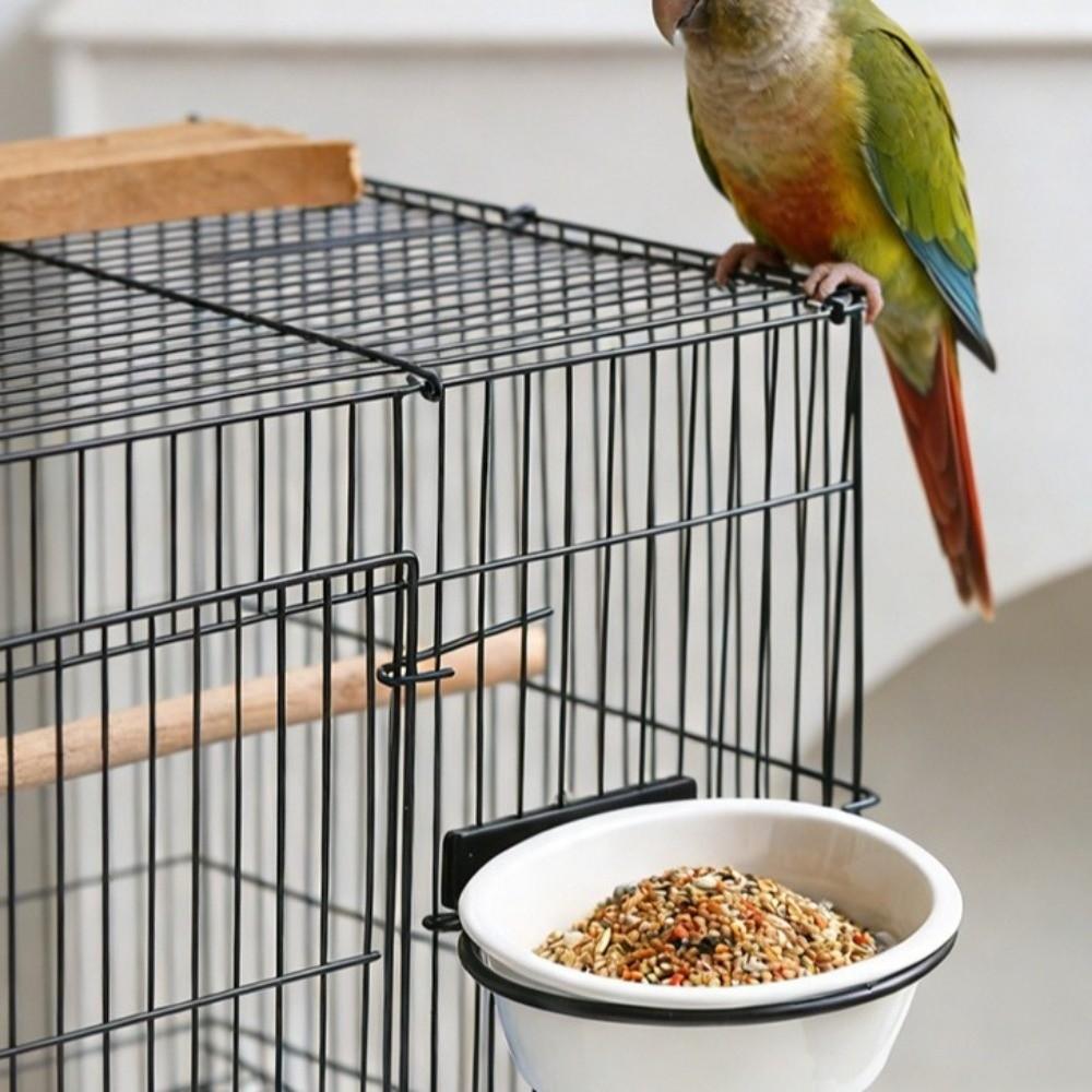 Prevents Spills Parrot Food Cup Detachable Bird Feeding Bowl Parrot Water Feeder  For Bird Cage