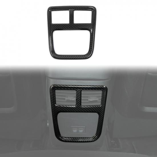 Carbon Fiber Rear Air Conditioner Vent Outlet Frame Trim For Dodge Charger 2011+