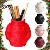 Desktop Ornament for Dressing Table 3D Printed Sweater Pen Holder, Creative Desk Organizer with Elk Snowflake Relief Home Unique Holiday Gift