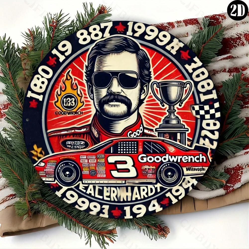 Vintage NASCAR Metal Tin Sign 8x8 Inch Wall Decor Gift for Man Cave Bar Garage
