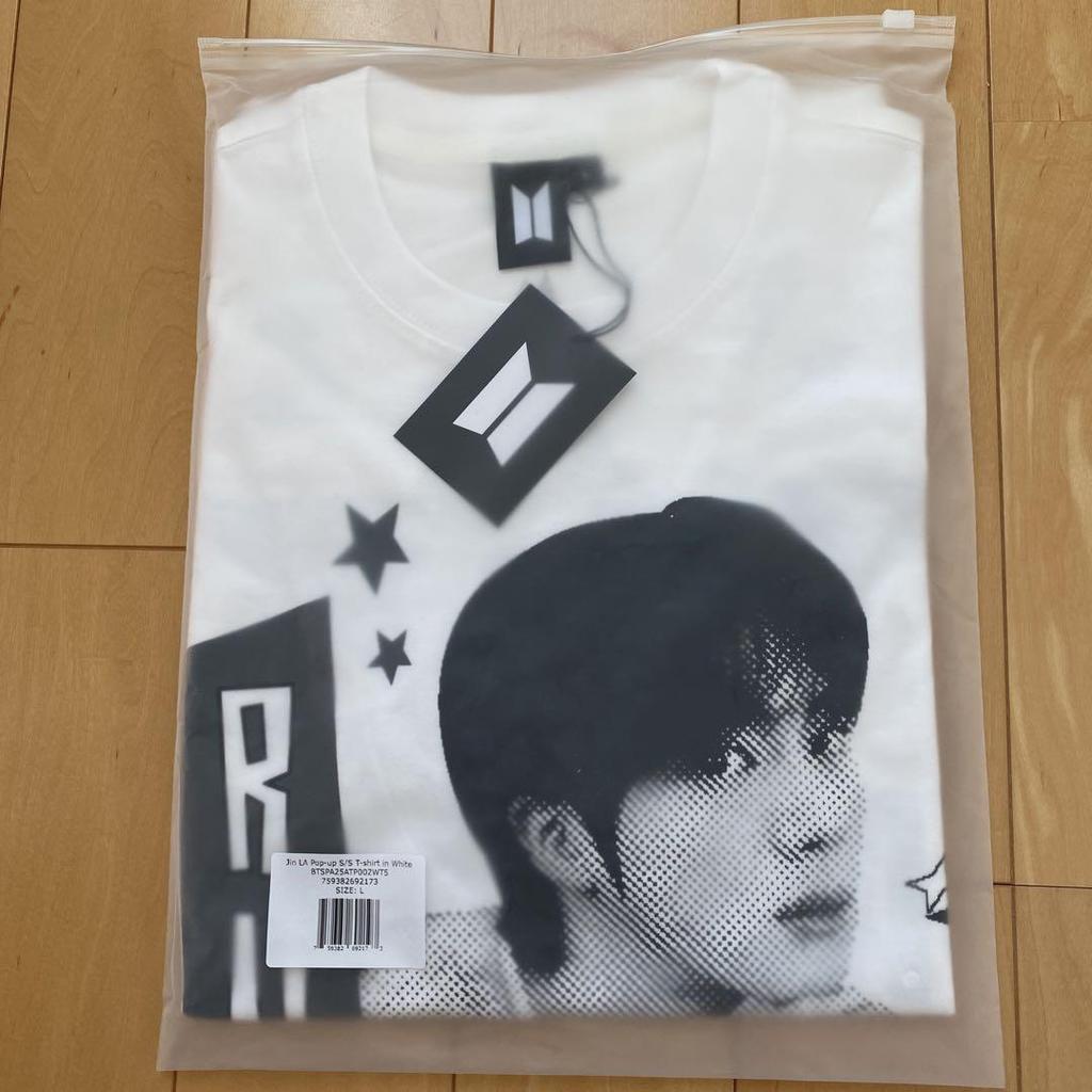 [USED] Jin LA Pop-up T-shirt (size L) with shopper bag