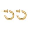 Trendy Water Drop C-Shaped Lightweight Stud Earrings with Versatile Bean Ear Cuffs