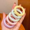 Candy-colored Telephone Cord Hairpin for Women with High Elasticity and Durability for Tying Hair. No Trace On The Head. Simple Design.