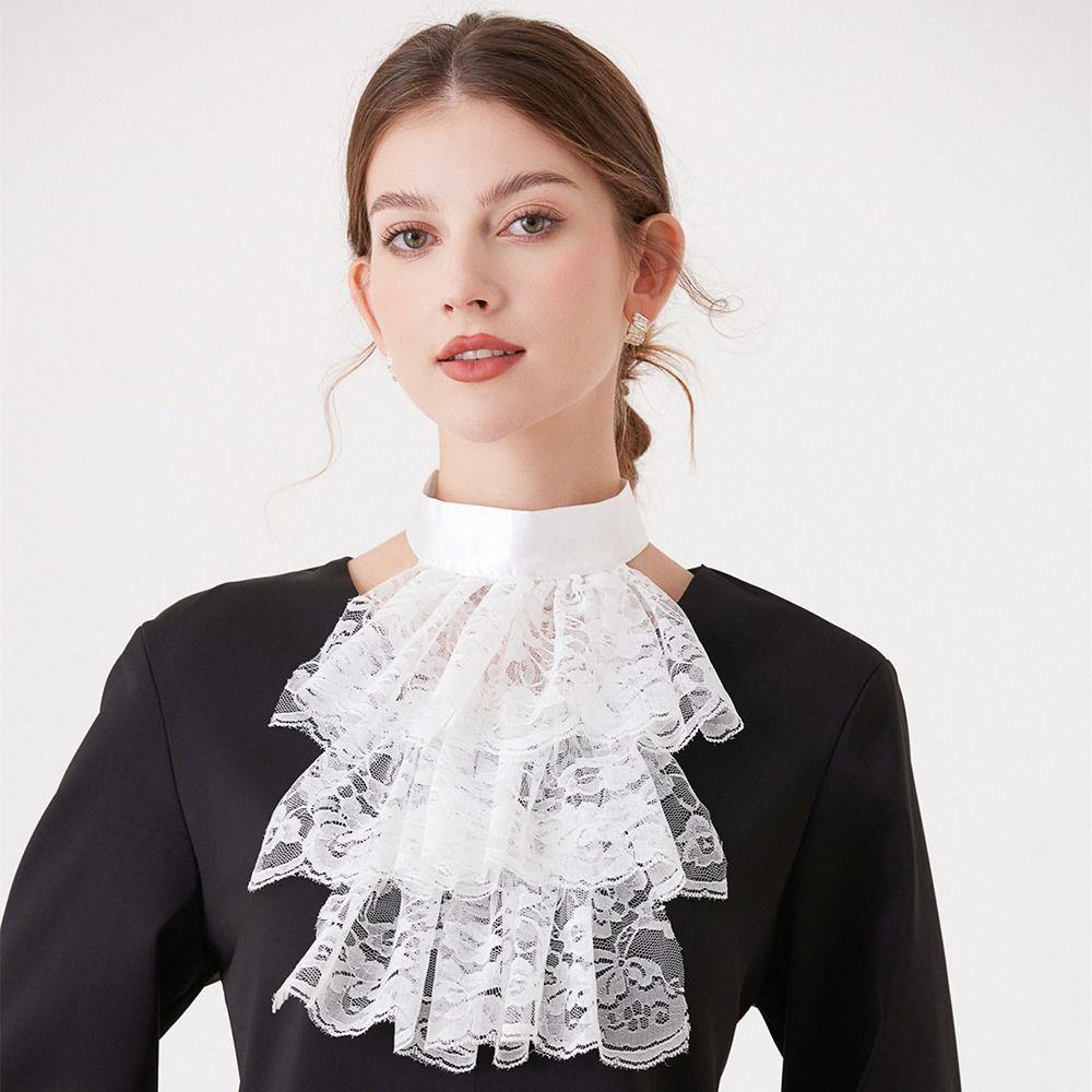 Vintage Renaissance Collar Elegant Ruffled Collar Elegant Elizabethan Neck Ruff  Cosplay