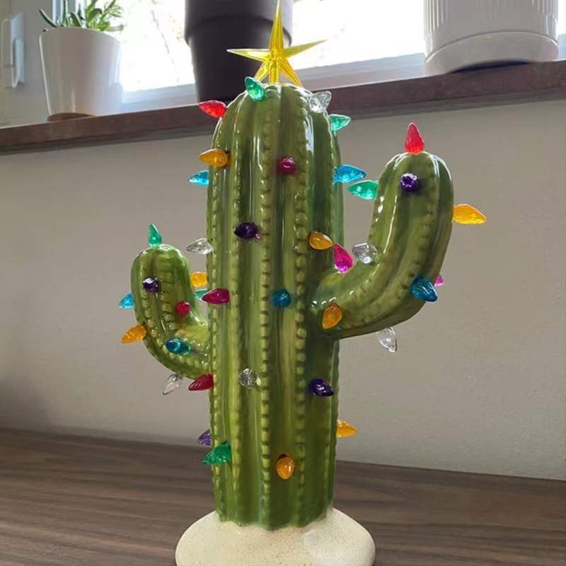Cactus Resin Decorative Items L Home Lamp Design Atmosphere Green Plant Courtyard