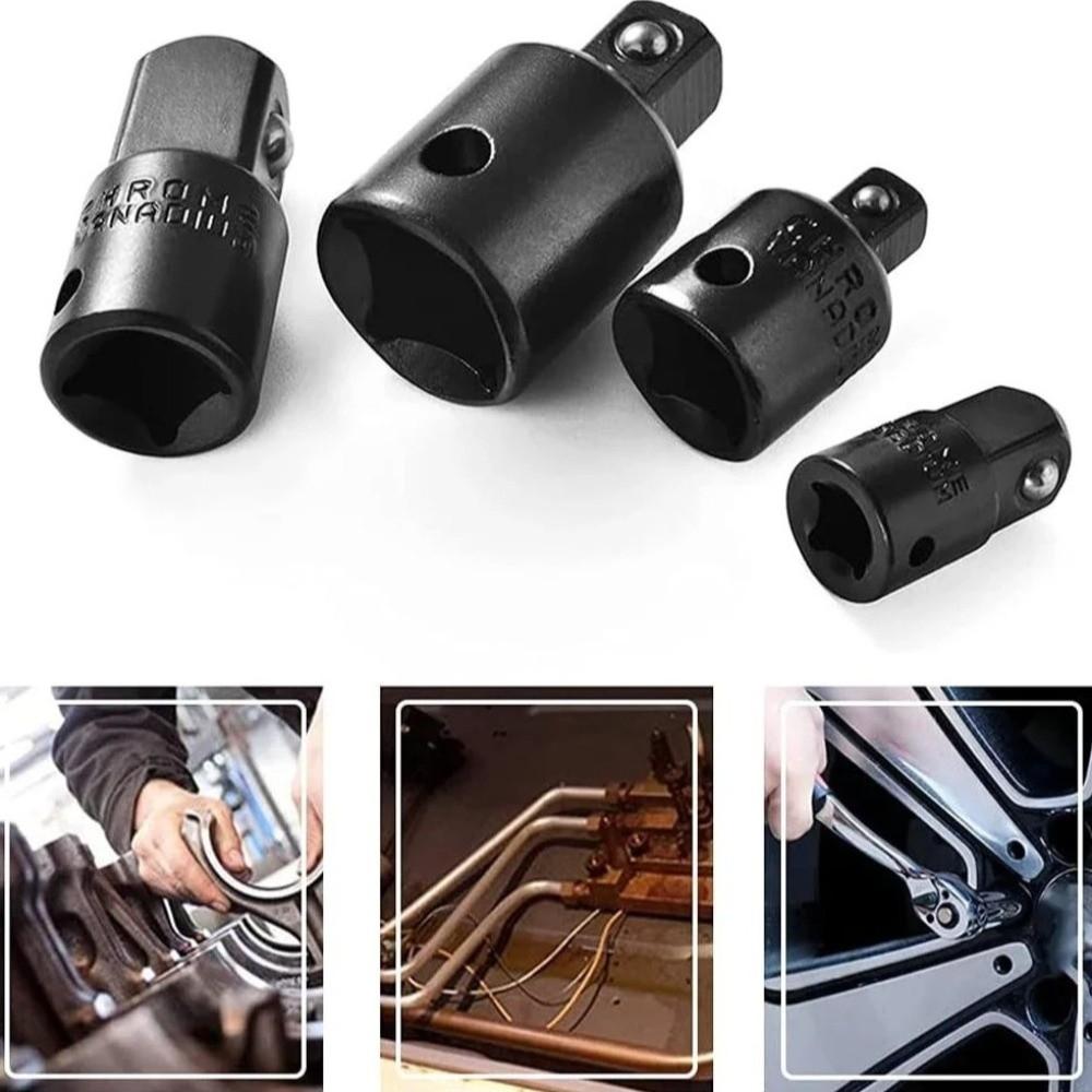New 1/2 3/8 1/4 Inch Impact Adapter Chrome Vanadium Steel Portable Reducer Set Durable Wrench Adapter Tool Accessories