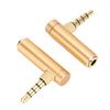 2PCS 3.5mm Male to Female   Adapter Right Angle Stereo Headphone Cable   Plug