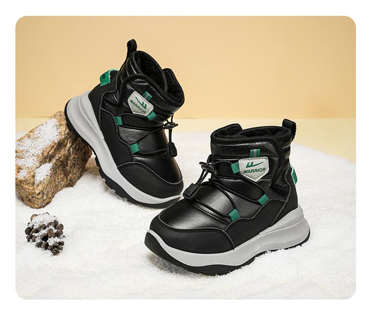 Huili Girls' Fleece-Lined Snow Boots - Warm, Thick, Cold-Proof High-Top Boots for -40°C.