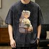 Harajuku Anime Frieren T-shirt Vintage Gewassen T-shirt Cartoon T-shirt voor Herenkleding Hoge Kwaliteit Puur Katoen T-shirts Tops