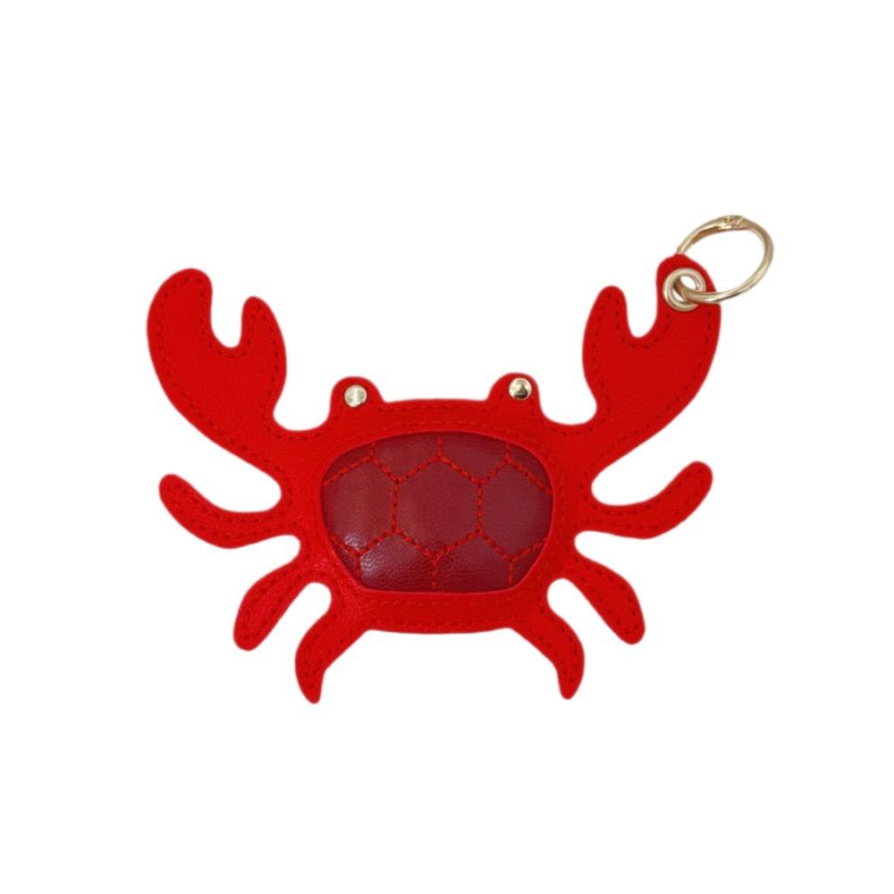 Cute Pu Crab Keychain Summer Bag Charm Multi-color Pu Leather Lobster Pendant  Bag Ornament