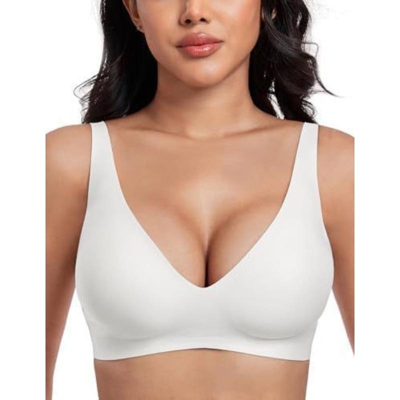 Roagous Deep, Bra Women's Rimless Seamless Bra Women's Rimless Low Chest, Shirt Bra