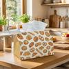 1pc Rustic Culinary Tissue Box - Multi-functional Napkin Dispenser, Two Sizes Available Made of Durable Polyester, Decorated with Pastry Bread Bakery,