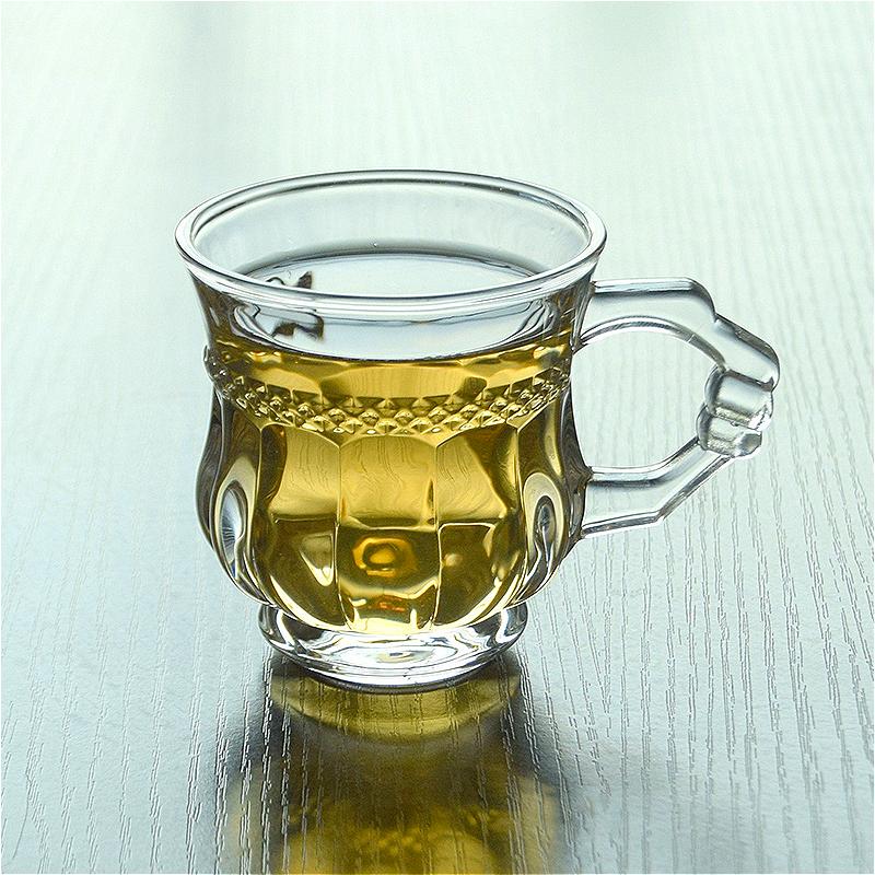 135ml/140ml Coffee Cup Afternoon Tea Cup Heat-resistant Water Cup with Handle Exquisite Latte Mocha Coffee Cups Party Glassware