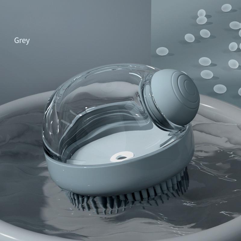 Pet Grooming Massage Shampoo Silicone Bristle Pet Bath Brush Dog Brush Haired Puppy Cat Plastic Bathing Tool Cleaning Supplies